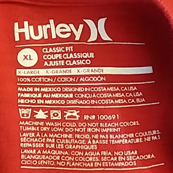 Red Hurley T Shirt - Picture 3 of 3